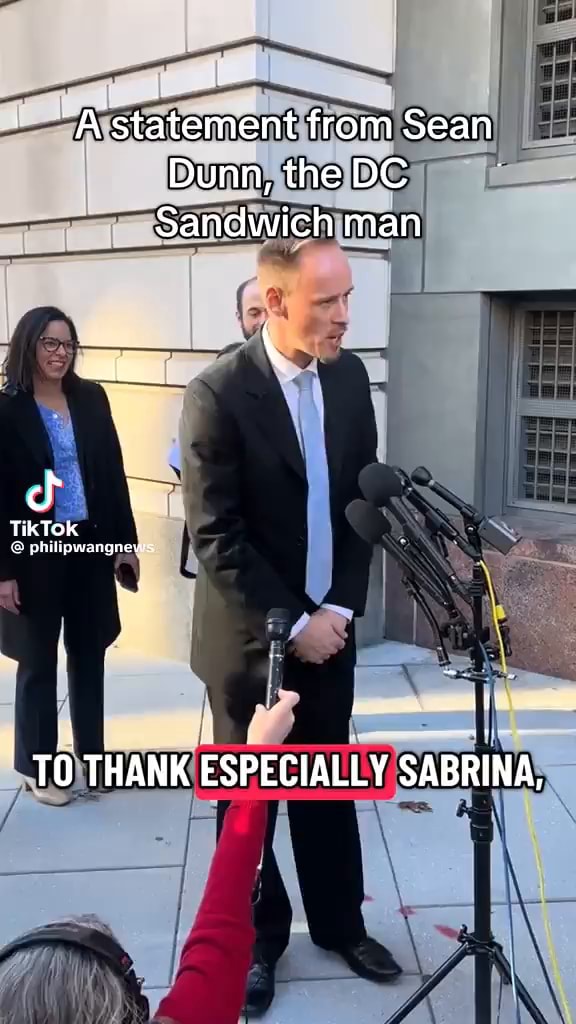 I statement from Sean Dunn, the DC Sandwich man THANK ESPECIALLY ...