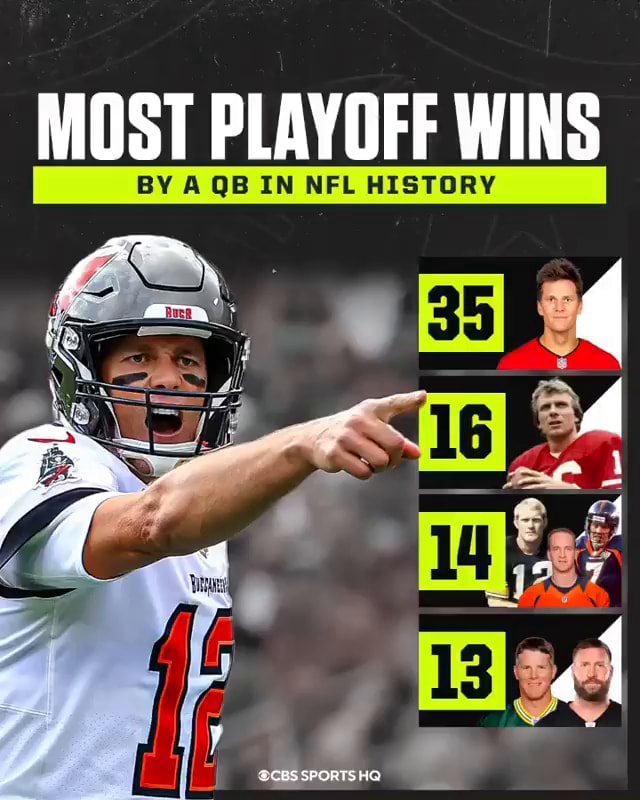 MOST PLAYOFF WINS BY A QB IN NFL HISTORY IFunny