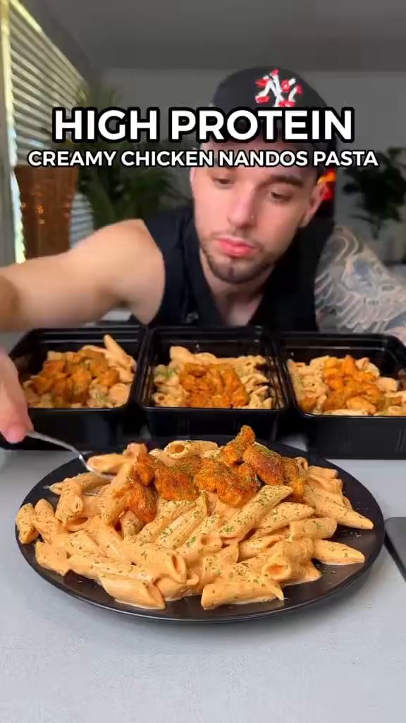 HIGH PROTEIN CREAMY CHICKEN NANDOS PASTA iFunny