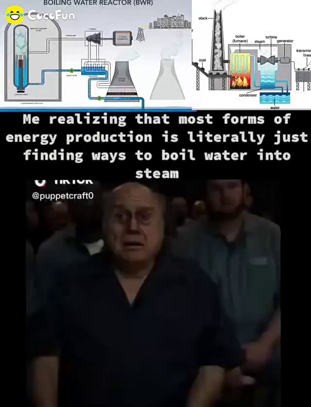 Me realizing that most forms of energy production is literally just ...