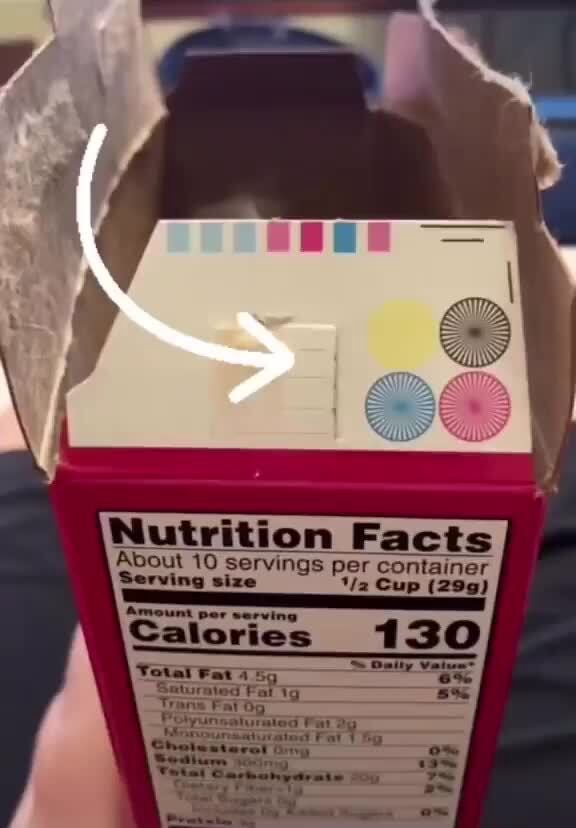Nutrition Facts 10 servings container ing size Ya ip iFunny