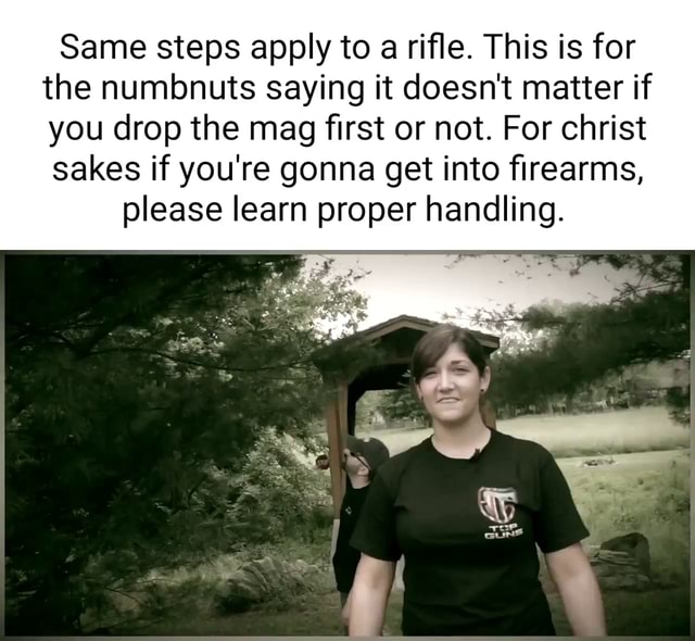 Same steps apply to a rifle. This is for the numbnuts saying it doesn't ...