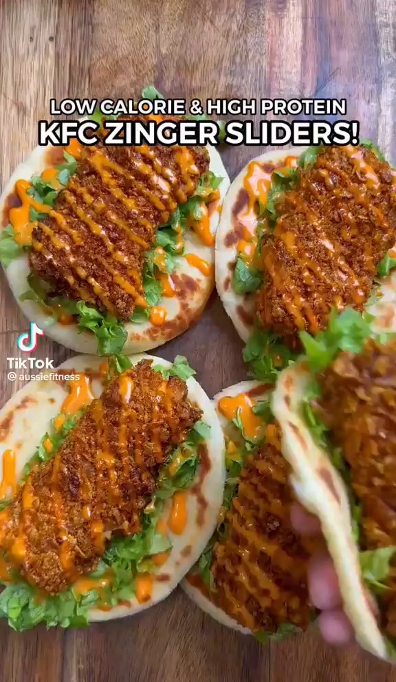 LOW CALORIE & HIGH PROTEIN KFC ZiNGER SLIDERS! Tik Tok America’s best