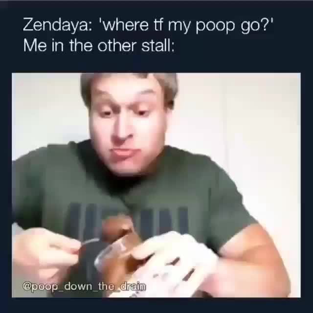 Zendaya: 'where tf my poop go?' Me in The other sTaII: - iFunny