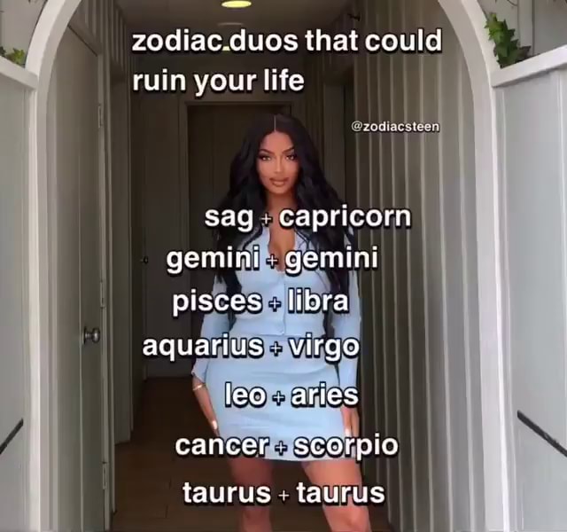 Ff zodiac ..duos that could ruin your life @zodiacst sag gemini pisces ...