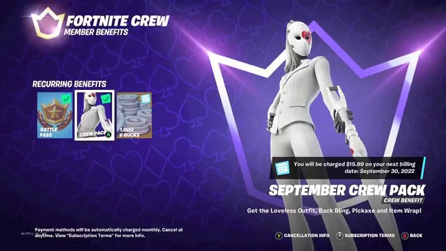 FORTNITE CREW EMBER BENEFITS RECURRING BENEFITS cREW You will be ...