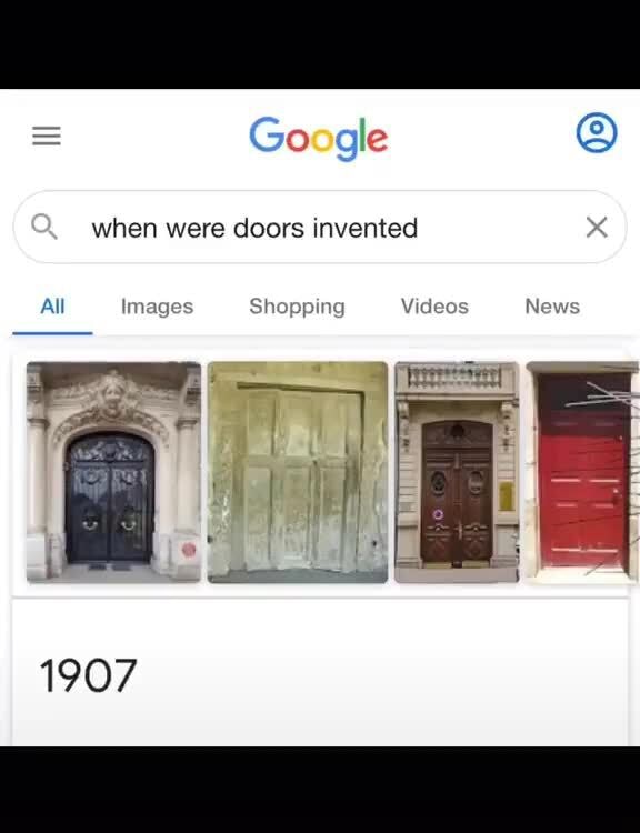 When were doors invented Shopping Videos News T Images iFunny