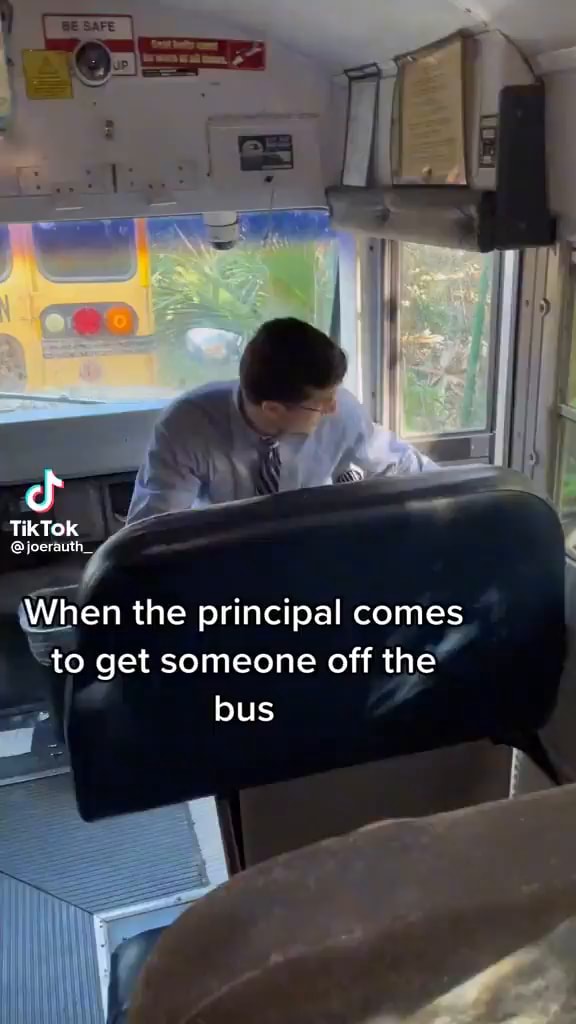 TikTok @joerauth_, When the principal comes \to get someone off the I ...