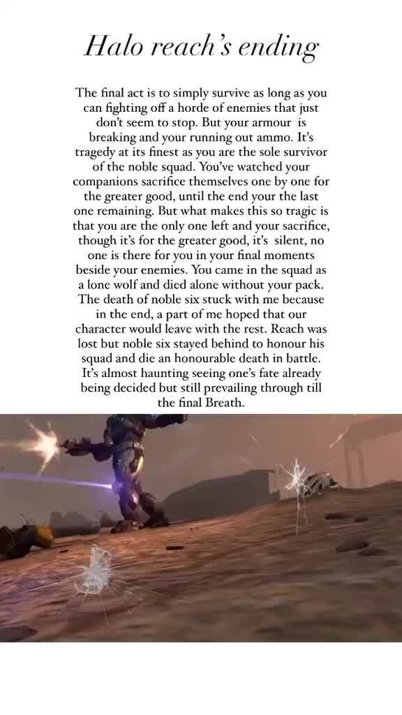 Halo Reach's Ending The Final Act Is To Simply Survive As Long As You ...