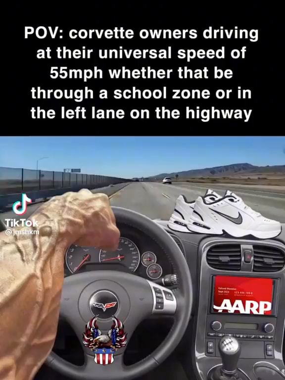 Pov: Corvette Owners Driving At Their Universal Speed Of 55mph Whether 