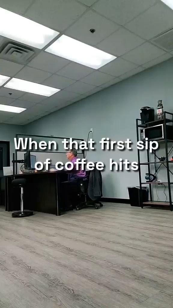 When that first sip of coffee hits iFunny