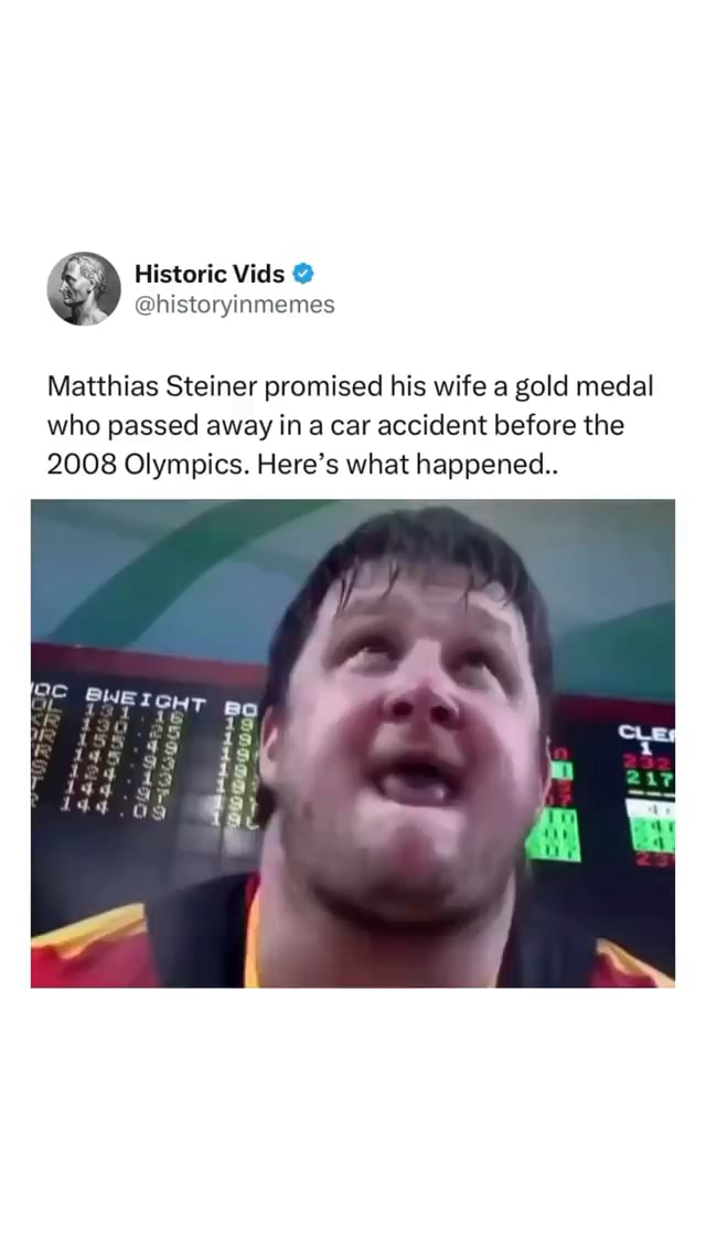 AustrianGerman weightlifter Matthias Steiner, initially retiring, was