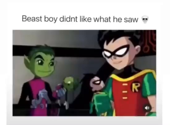 Beast boy didnt like what he saw - iFunny